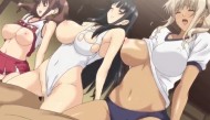 爆乳の女子校生達が中年オヤジ達のチ○ポを...