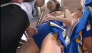 Cheerleader Azumi Mizushima and others are fucked raw by excited men on the bus - Eromon